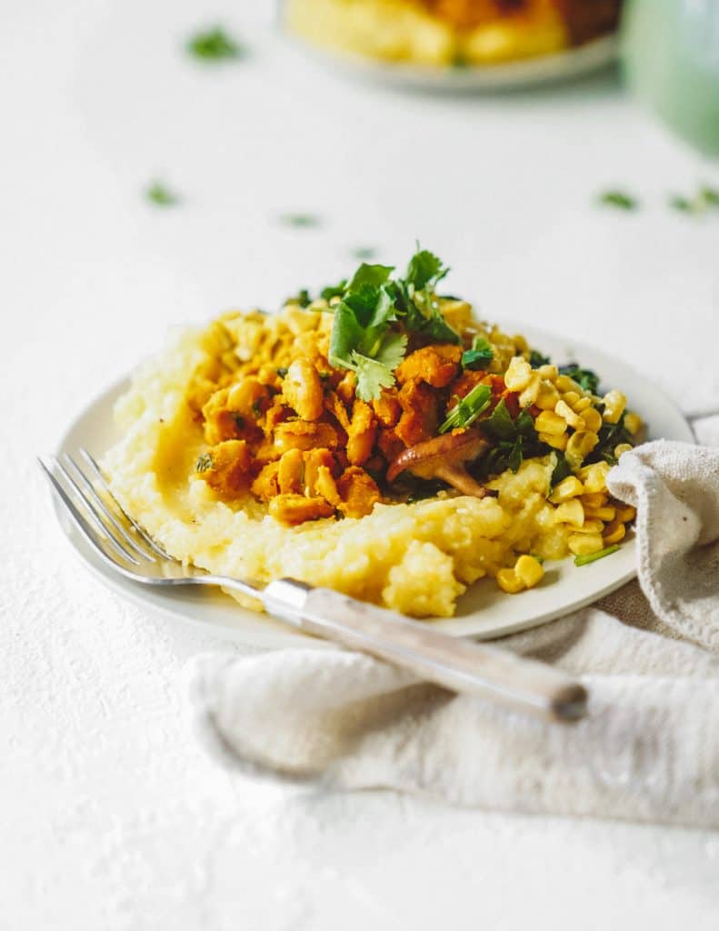 Vegan Grits, Creamy Beans and Collards - FoodByMaria