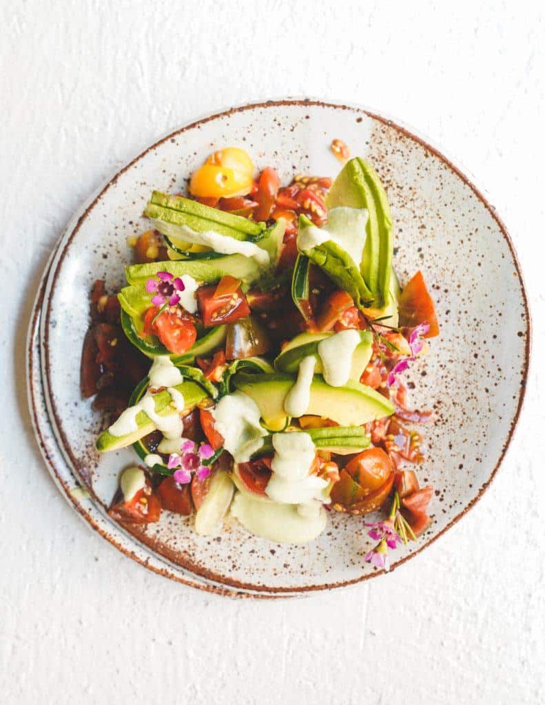 Cucumber Rolls on a plate