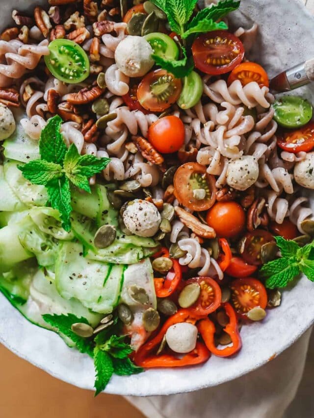 pumpkin seed pasta salad