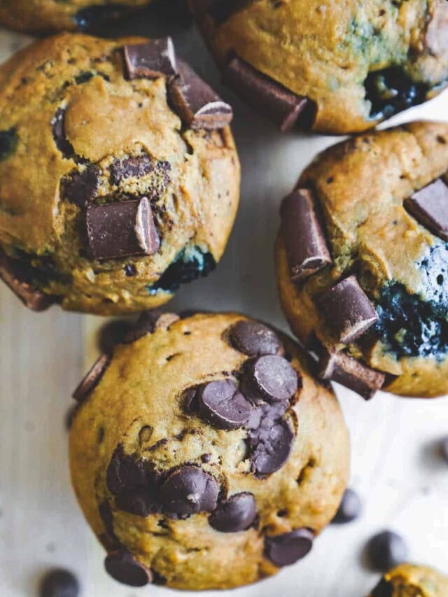 Vegan Blueberry Chocolate Chip Muffins