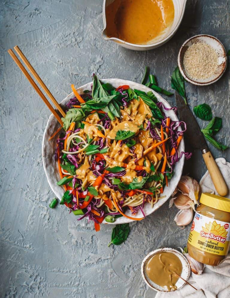 Spicy Sunflower Noodle Salad - Allergen Free! - FoodByMaria