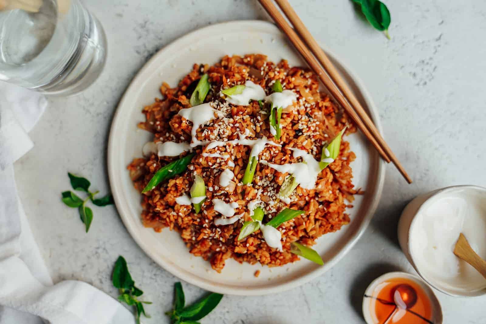 Plant Based Kimchi Fried Rice | FoodByMaria Plant Based One Pot Kimchi ...