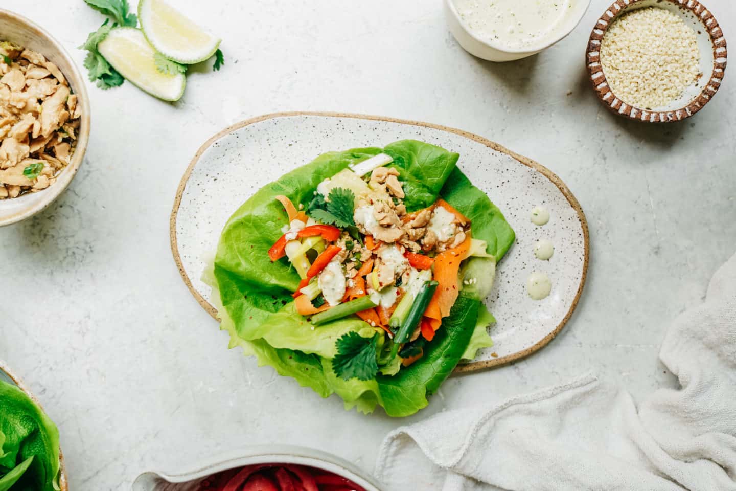 Easy Asian-Style Tuna Lettuce Wraps - FoodByMaria