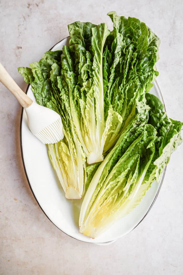 Grilled Romaine Salad with Lentils | FoodByMaria Recipes