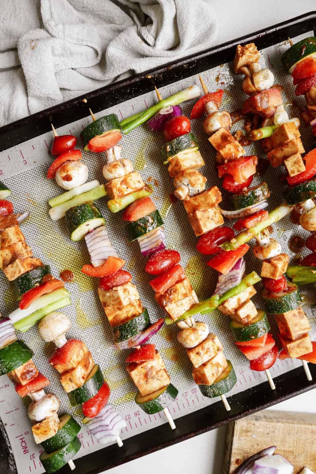 Marinated Tofu And Vegetable Skewers | FoodByMaria Recipes