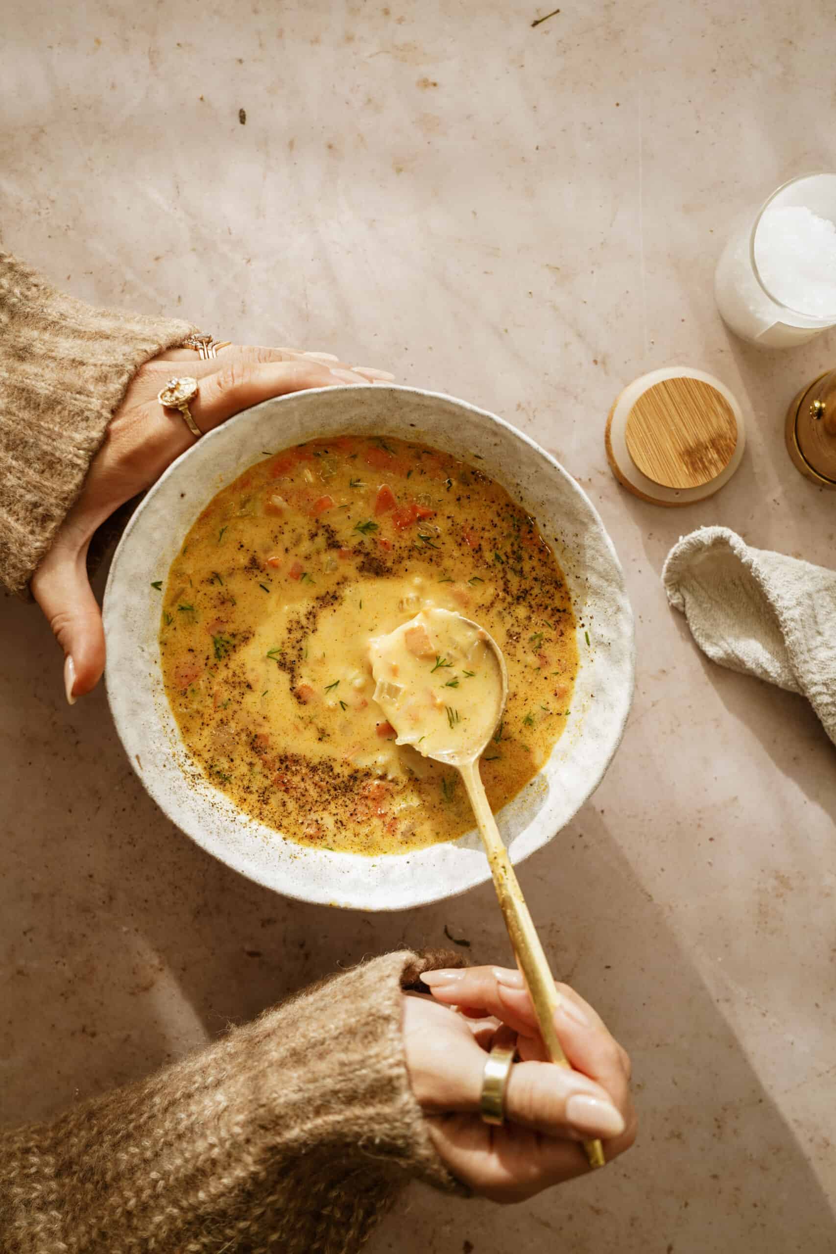 Vegan Greek Lemon Rice Soup