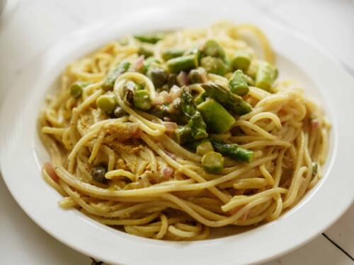 Lemon Asparagus Pasta | FoodByMaria Recipes