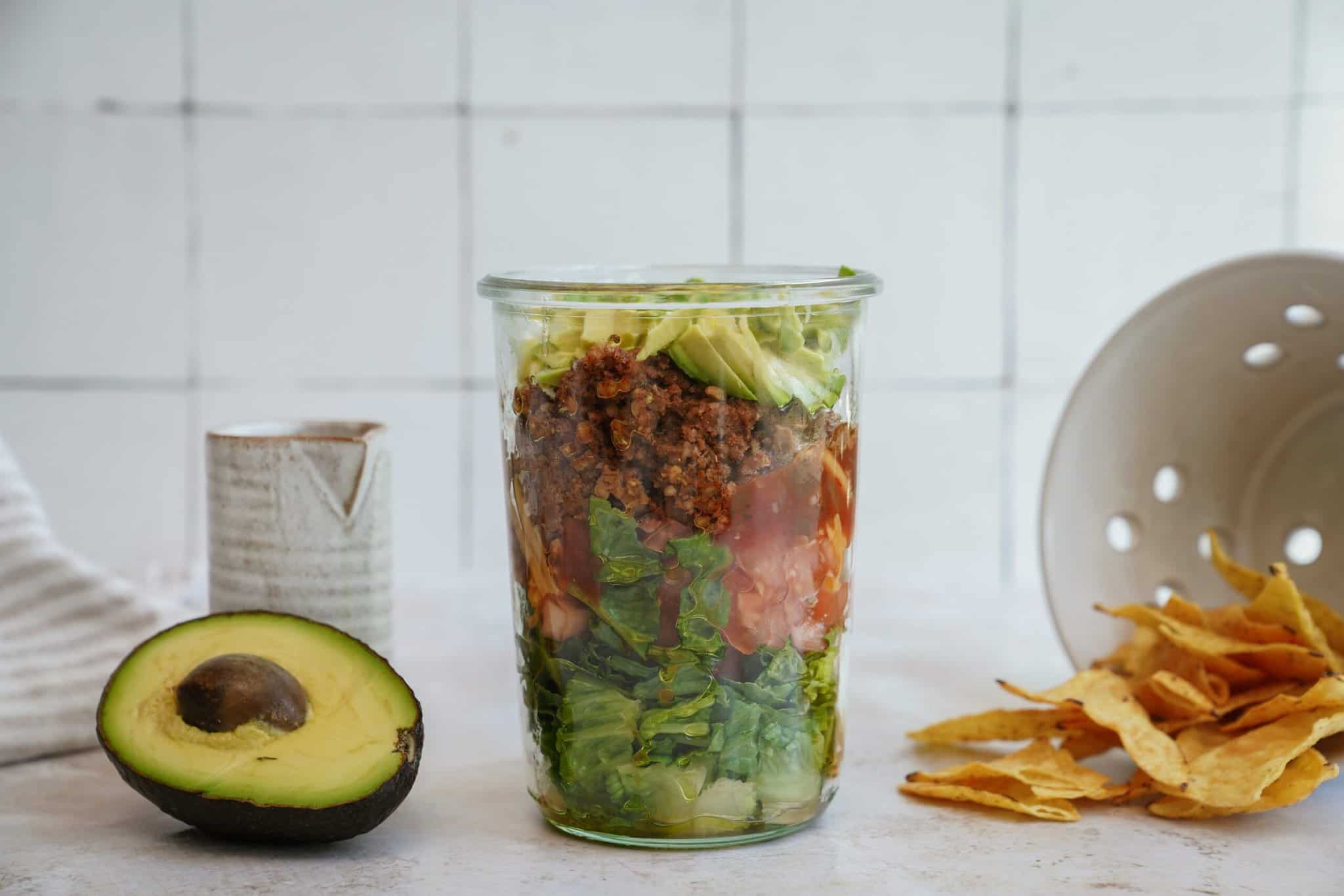 Meal Prep Mason Jar Salad - Food Dolls