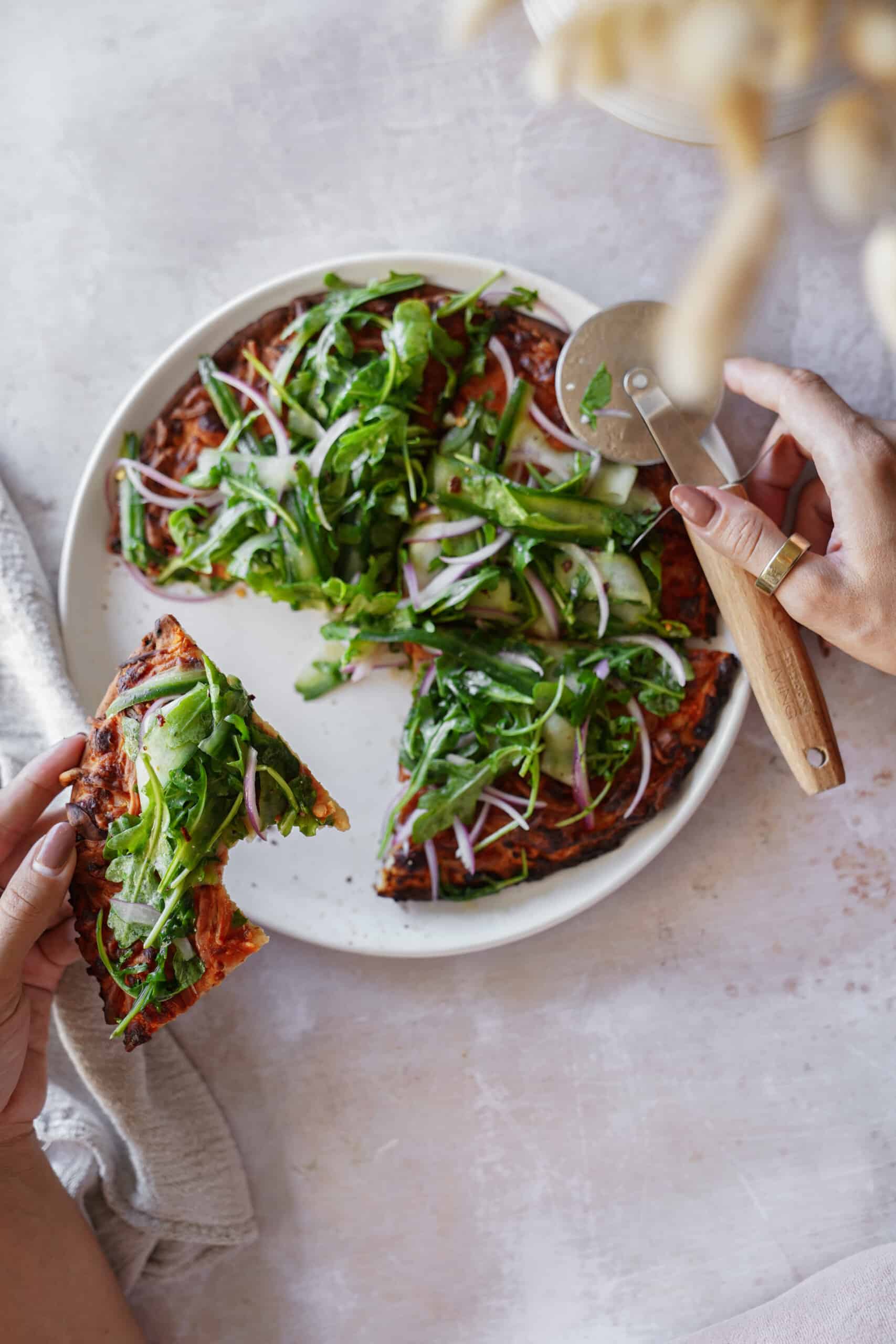 Cauliflower Pizza Crust FoodByMaria Recipes