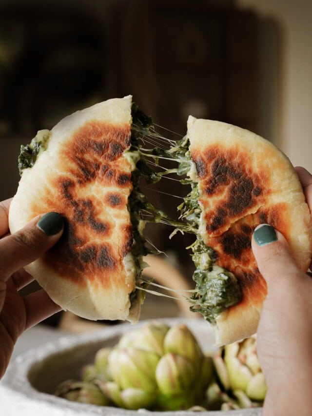 Spanakopita Stuffed Pita Bread