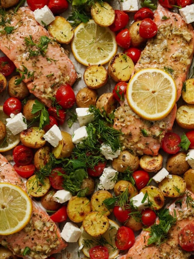 Sheet Pan Salmon with Potatoes