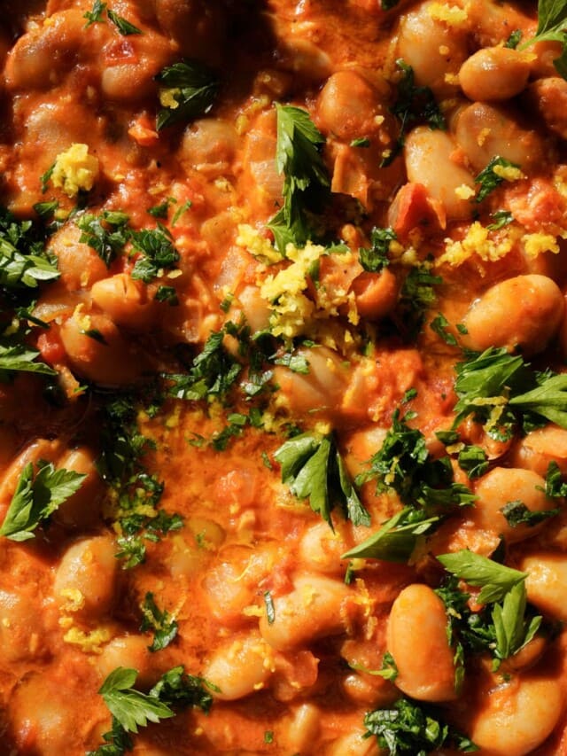 Creamy Tomato Butter Beans