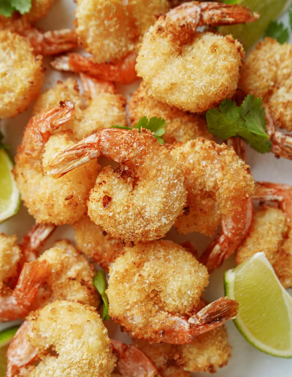 Close up of crispy shrimp 