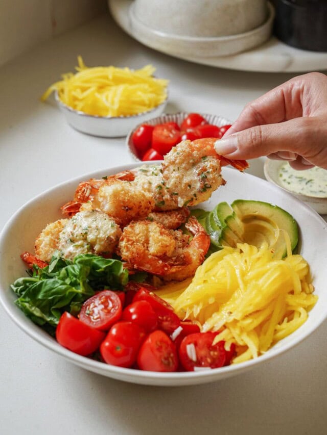 Shrimp Bowl on a counter