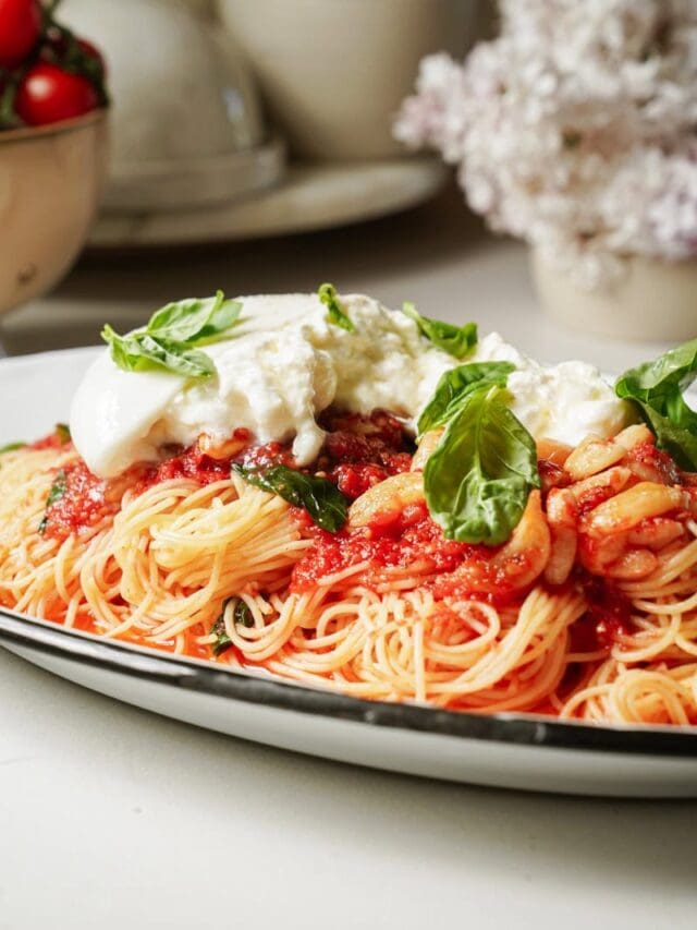 Garlic Confit Tomato Basil Pasta