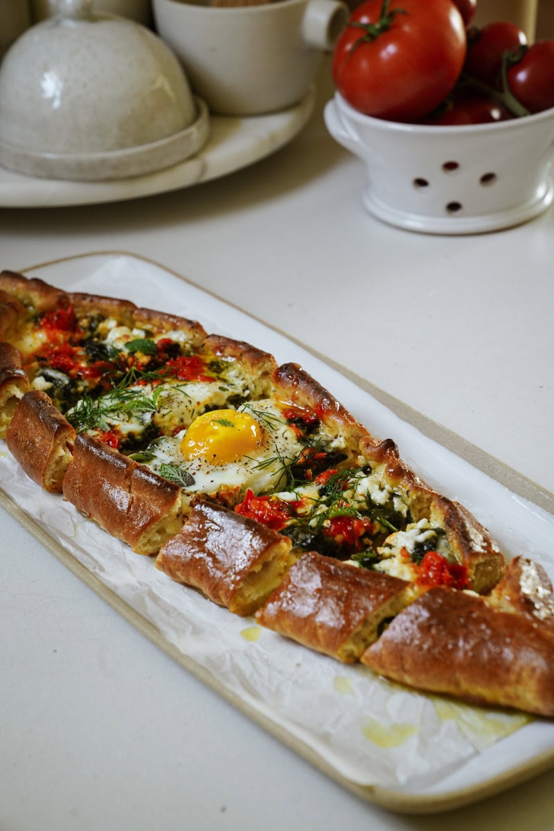 Photo of pide on counter