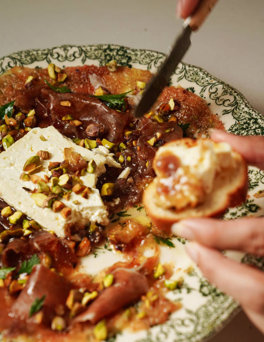 Prosciutto recipe on a plate 